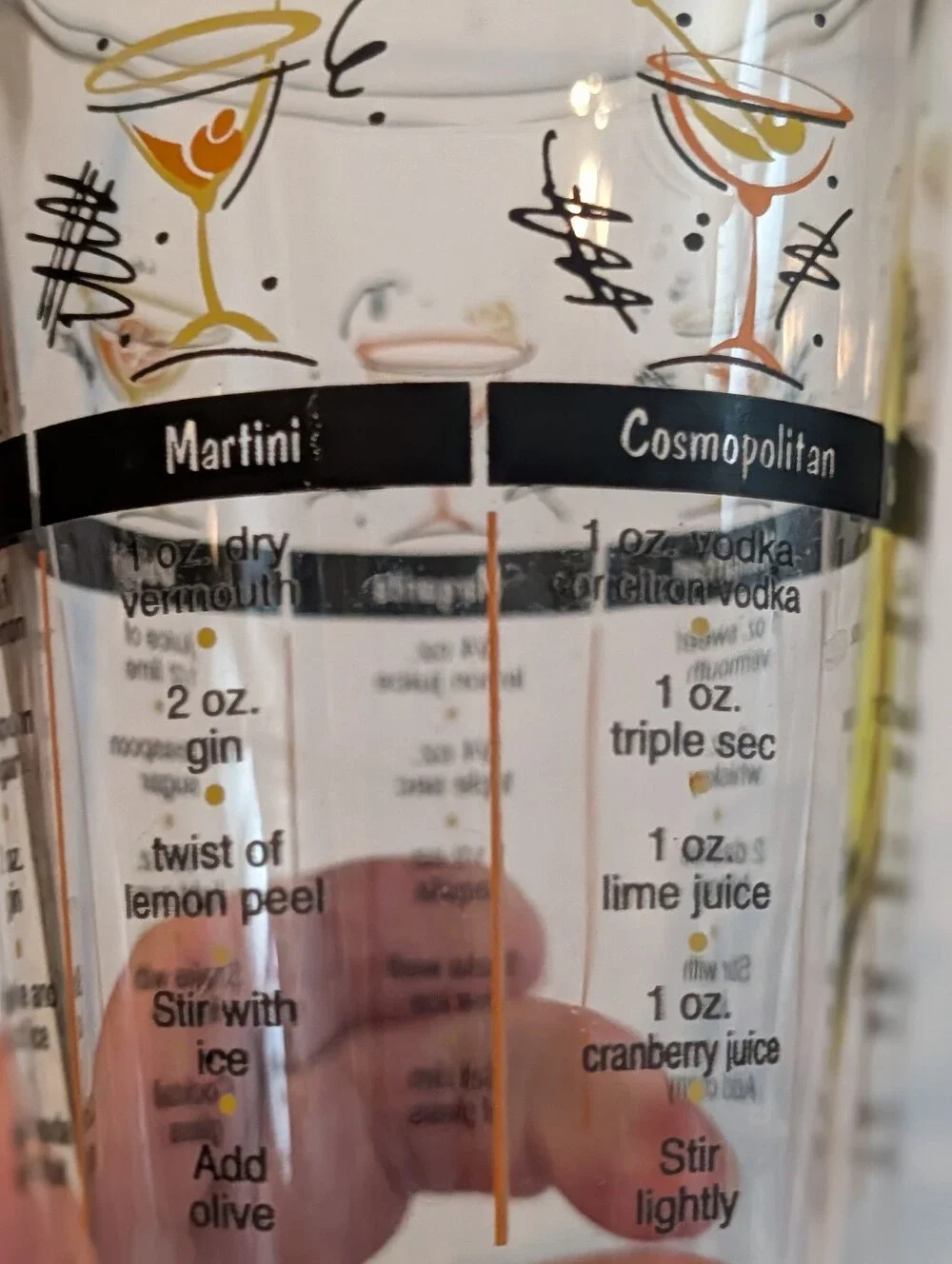 Vintage Libbey Cocktail Bar Recipe Tumbler